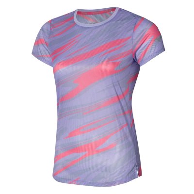 Camisa Mizuno Dryaeroflow Estampados Tee Mujer Morados - Chile M853TEGDWS